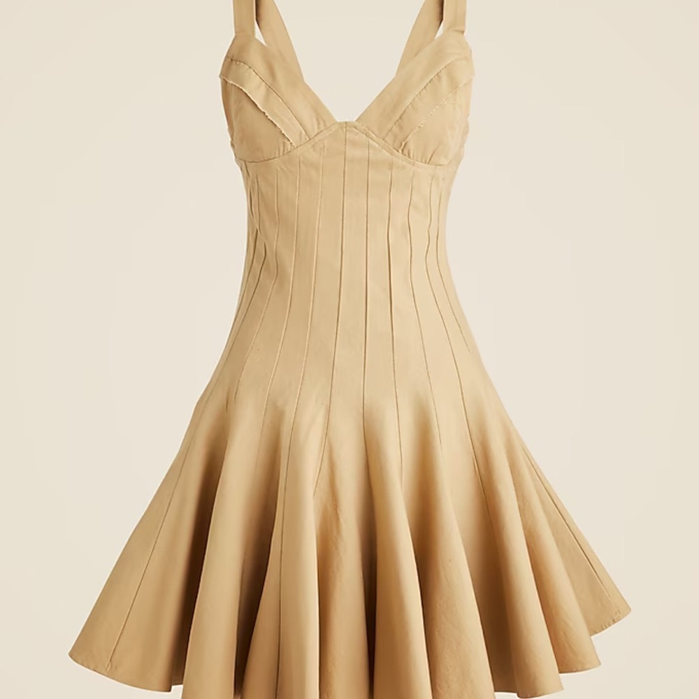 J. Crew Tan Flared Dress